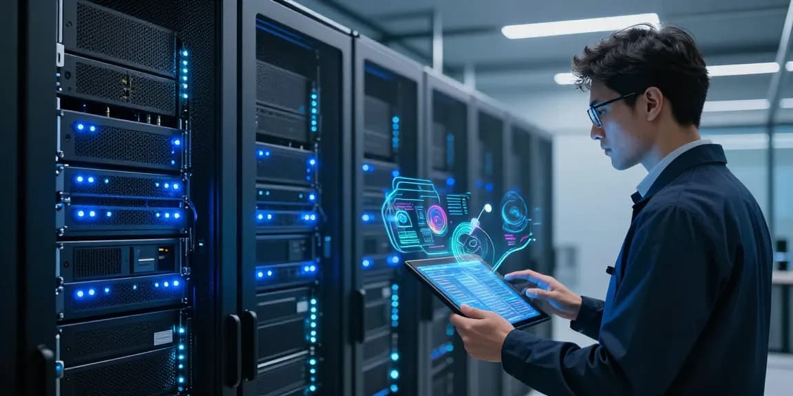 GO8's advanced digital platform showcased in a modern data center with cutting-edge technology and cloud computing.