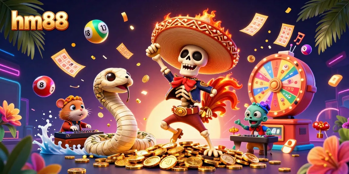 Engage with exciting gameplay at hm88 featuring vibrant characters and dynamic lottery elements.