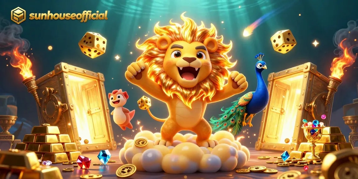 Engage with sunhouseofficial for thrilling treasures and jackpot excitement in this vibrant casino scene.
