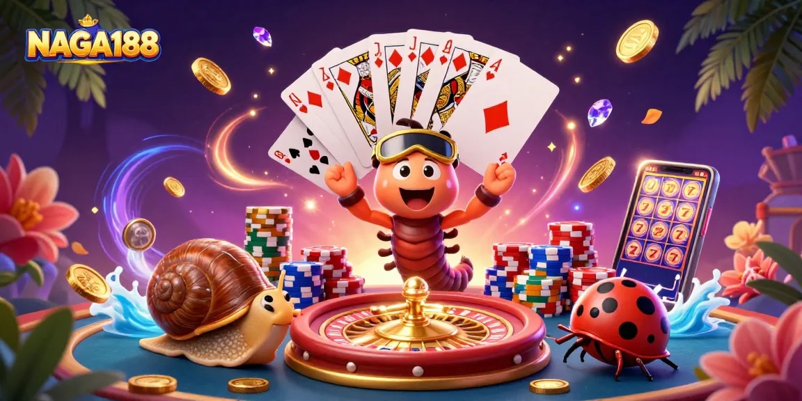 Raih kemenangan di NAGA188 dengan dealer kartu unik, chip besar, dan efek gemerlap.