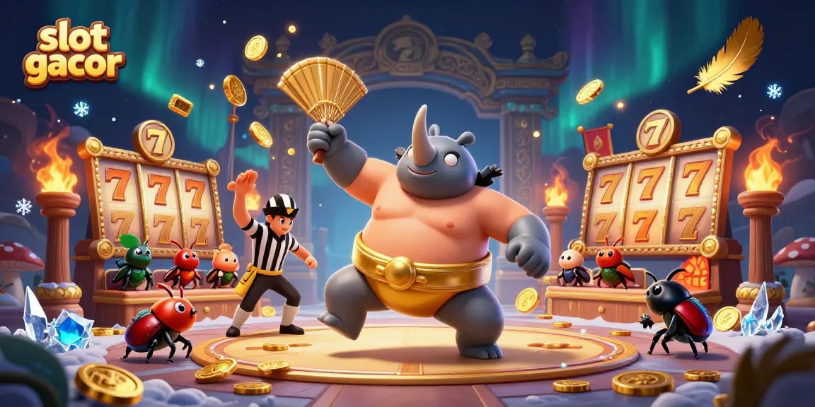 Experience thrilling slot gacor action with this colorful scene featuring dynamic characters and vibrant casino elements.