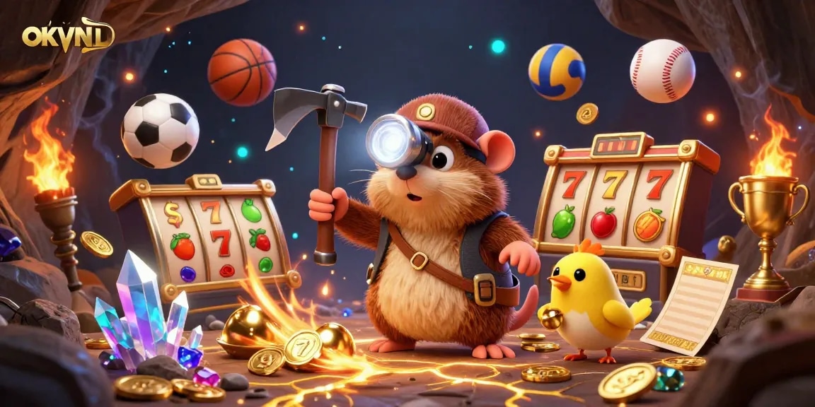 Engage with the ultimate gaming experience at OKVND, featuring dynamic betting elements around treasure hunters.