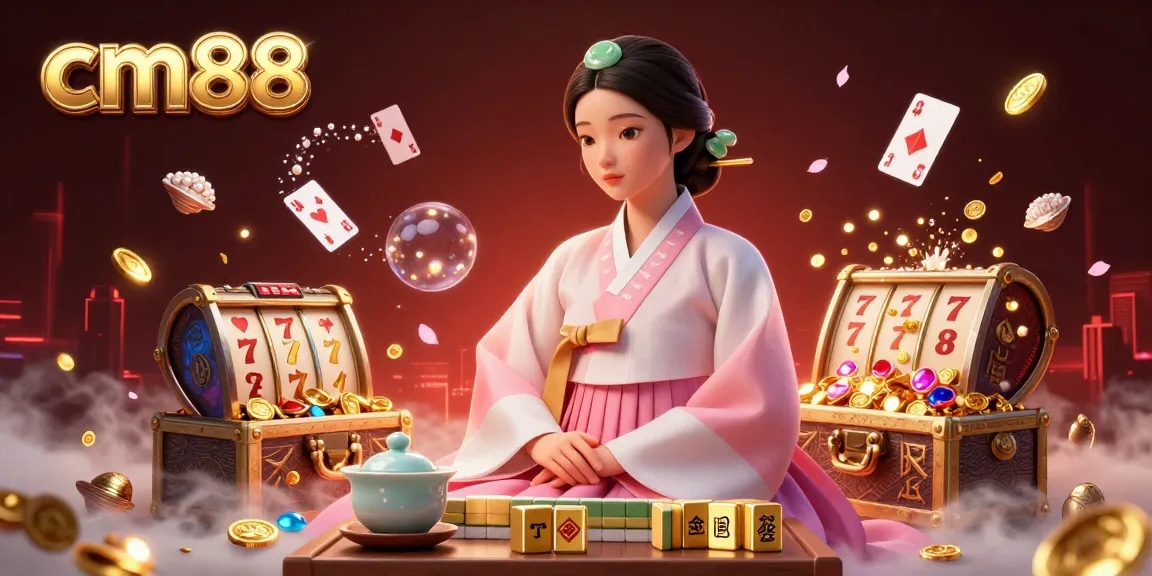 Experience thrilling jackpots with cm88's vibrant gaming scene infused with rich casino elements.