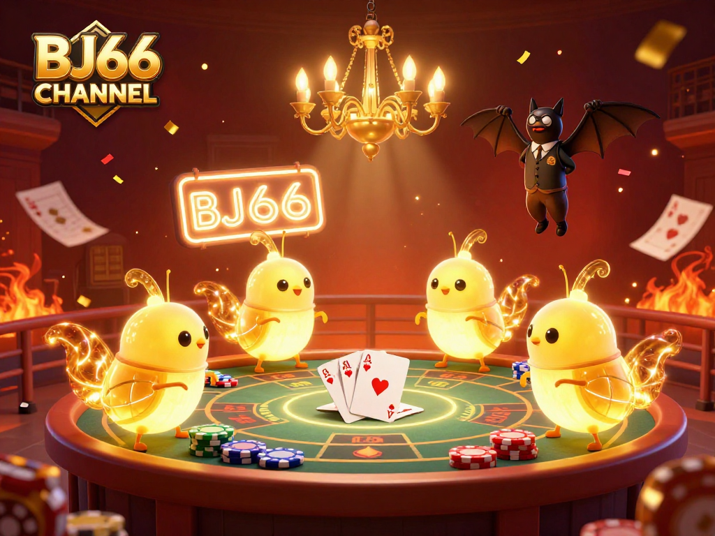 Experience thrilling cockfighting at BJ66 CHANNEL, illuminated by glowing glowworms in a vibrant arena.