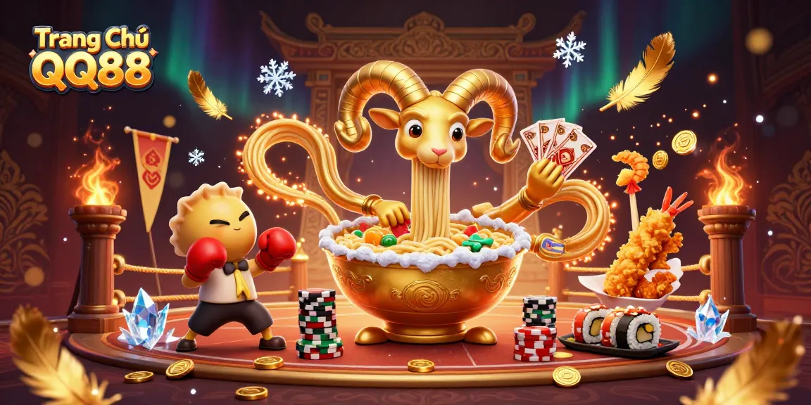 Experience the dynamic world of Trang Chủ QQ88 with vibrant casino characters in a lively 3D scene.