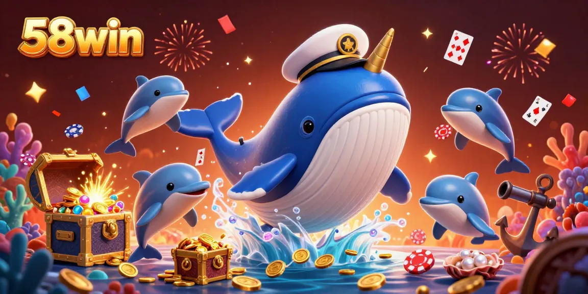 Join the fun at 58win with playful dolphins and treasure gaming excitement!