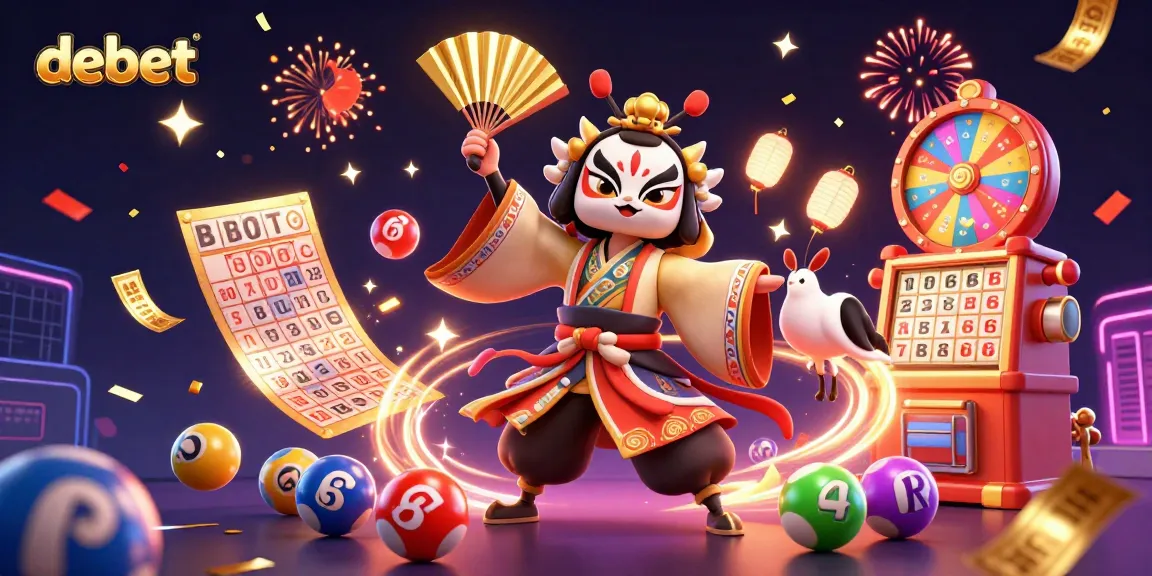 Place your bets with debet as colorful lottery balls bounce around festive characters