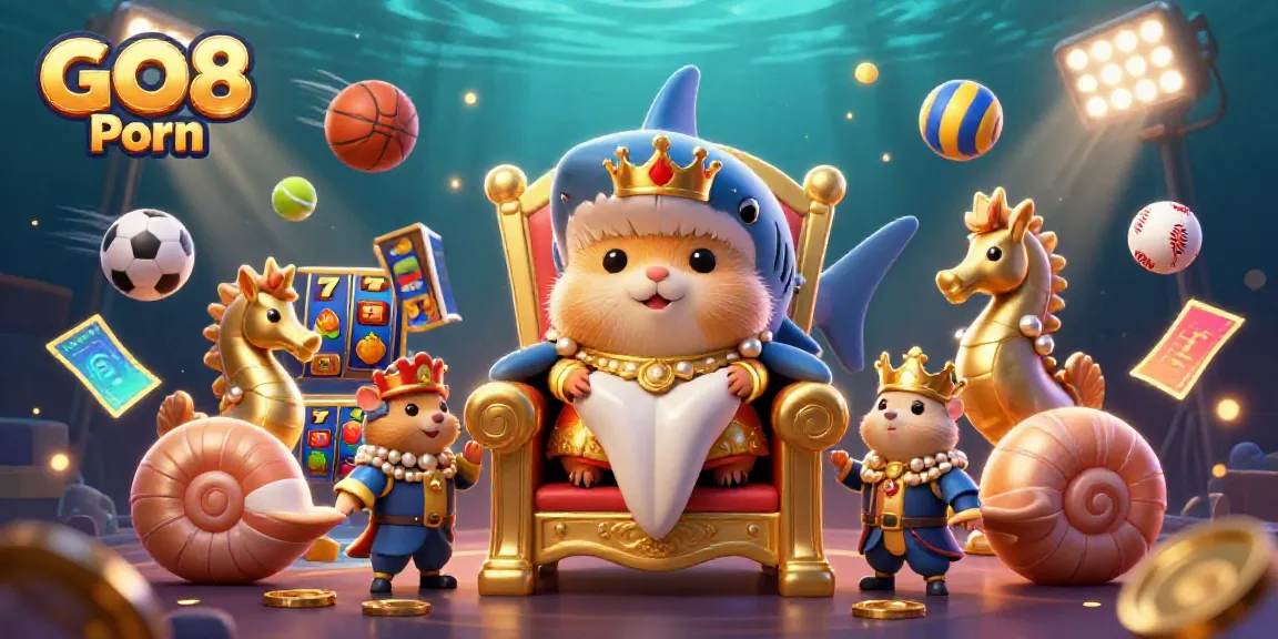 Experience the royal ambiance of GO8 Porn with a golden hamster king, gambling elements, and 3D sports action.