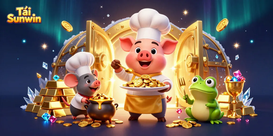 Play Tải Sunwin with gold coins, vibrant gems, and casino excitement in this rich scene.