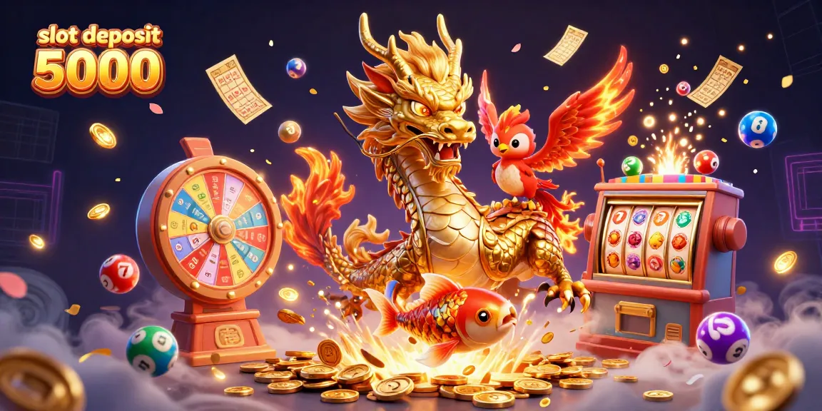 Mainkan slot deposit 5000 dengan keberuntungan naga emas dan koin yang berlimpah.
