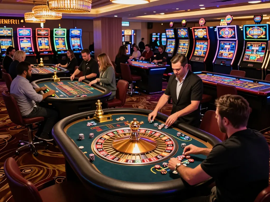 Engaged players placing bets at a roulette table while enjoying the da88 casino atmosphere.