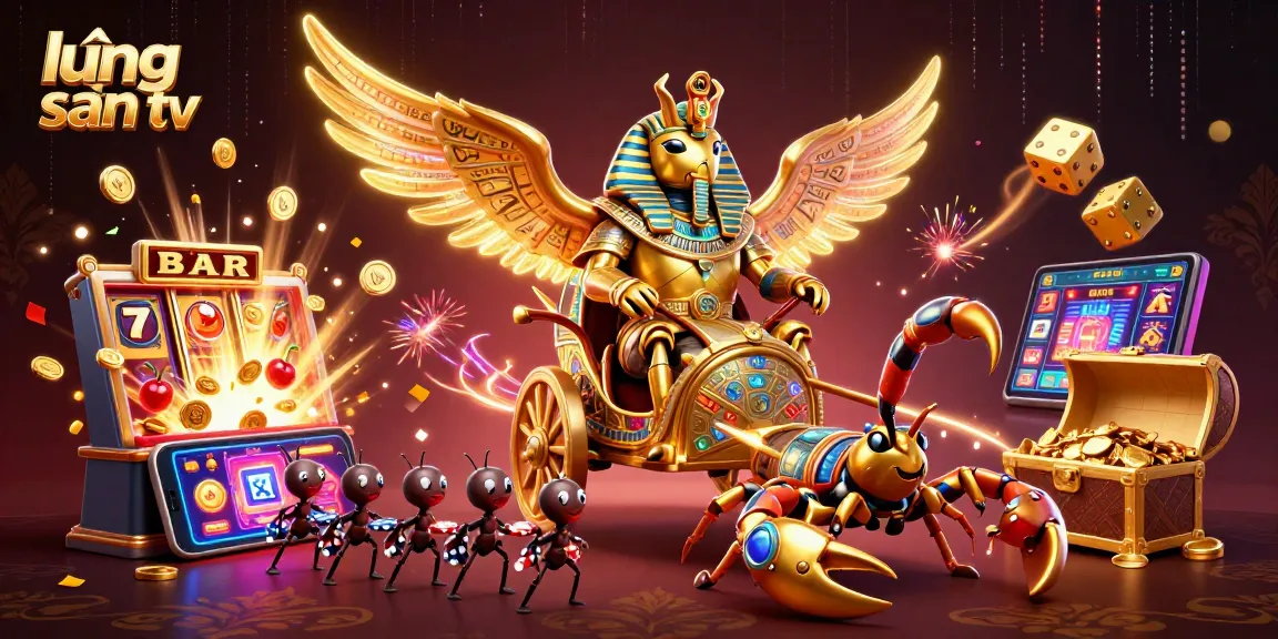 Experience the thrill with lương sơn tv as golden scarabs and scorpions showcase stunning casino action.