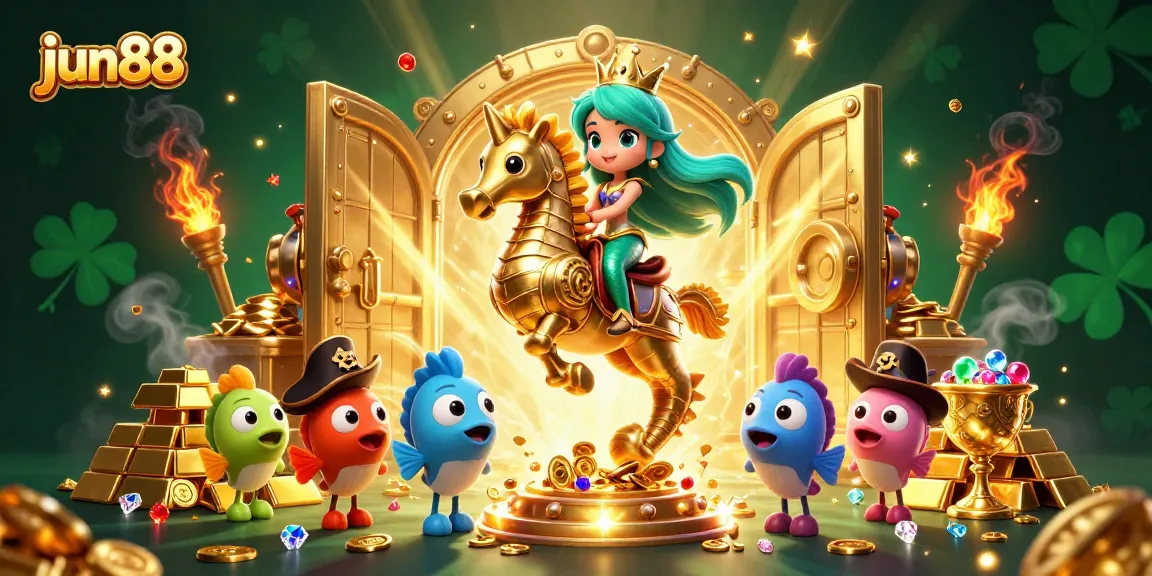Experience winning adventures in jun88, where mermaids and treasure come alive in a vibrant casino scene.