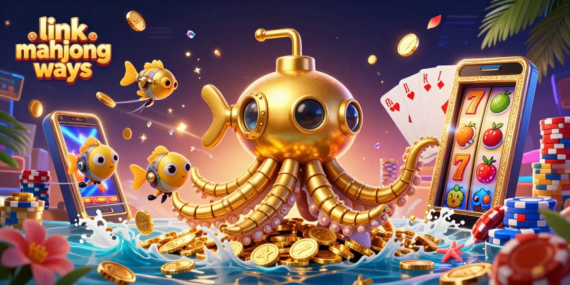 Experience link mahjong ways excitement with a golden kraken submarine amid riches and dynamic gaming elements.