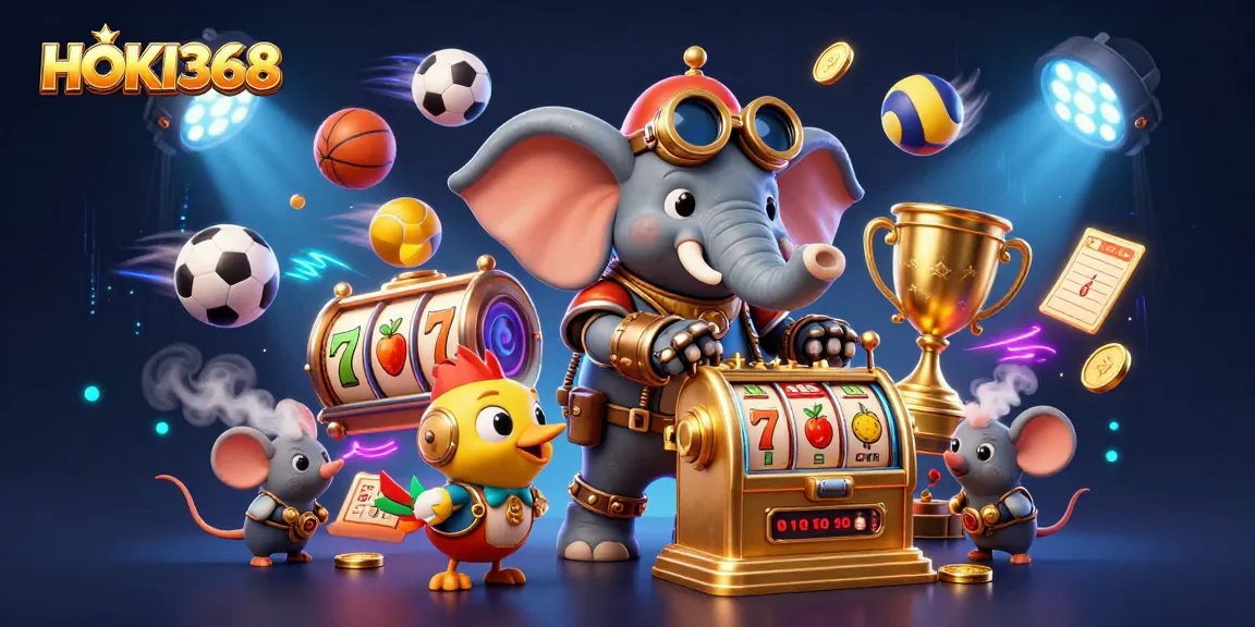 Experience the thrilling luck of HOKI368 with vibrant 3D characters and dynamic slot action.