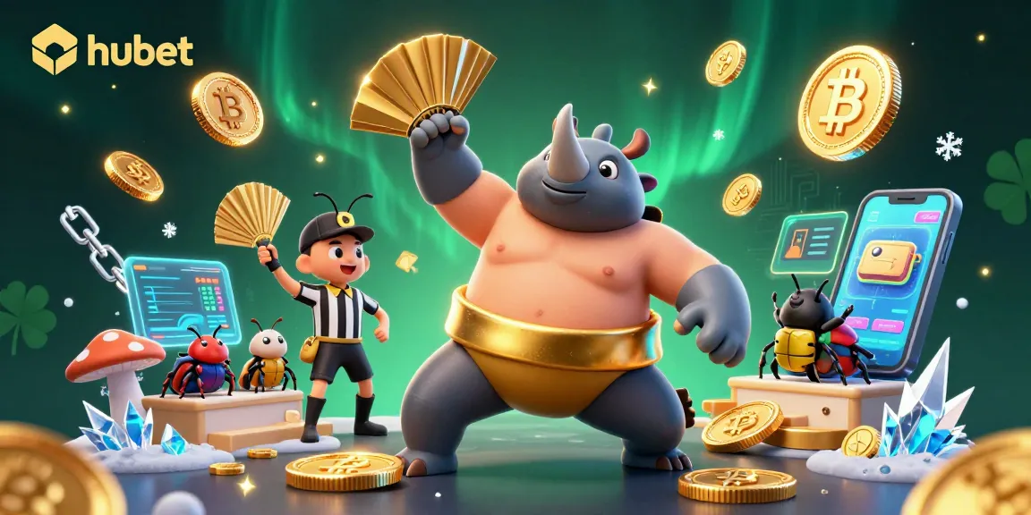 Stake big with hubet in this thrilling 3D illustration of coin-strewn casino action.