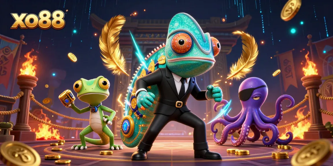 Experience vibrant gaming action with xo88 as characters collide in a dynamic casino scene.