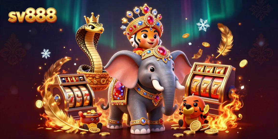 Engage in thrilling slots at sv888 with a vibrant 3D illustration of dancing elements and enchanting characters.