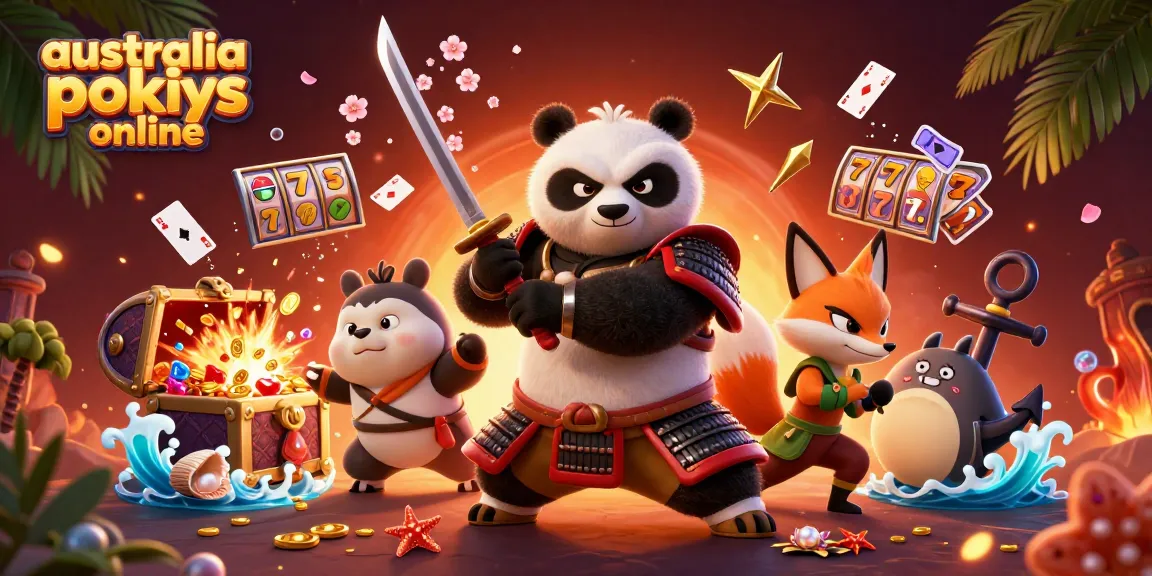 Experience thrilling australia pokies online with colorful slot reels and dynamic gaming elements in a vibrant scene.