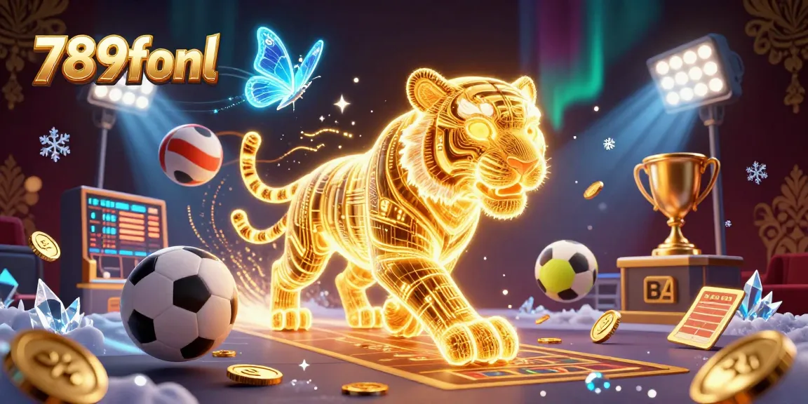 Experience the thrill of winning at 789fonl with a digital casino illustration featuring a golden tiger.