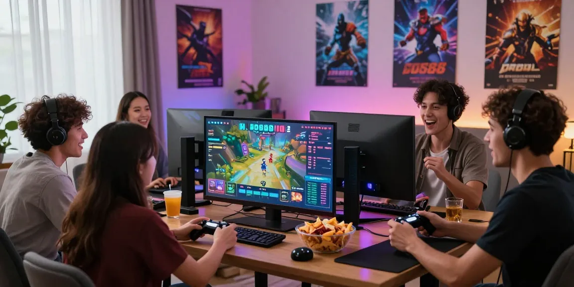 Pengalaman bermain game BOS88 dengan teman-teman di ruang tamu yang ceria.