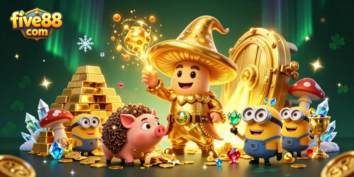 Experience excitement with five88 com, a magical scene of treasure and gaming delight!