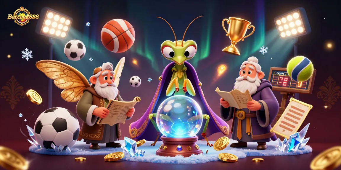 Baccarat888 invites players to engage with a vibrant 3D casino scene filled with fortune tellers and dynamic gaming elements.
