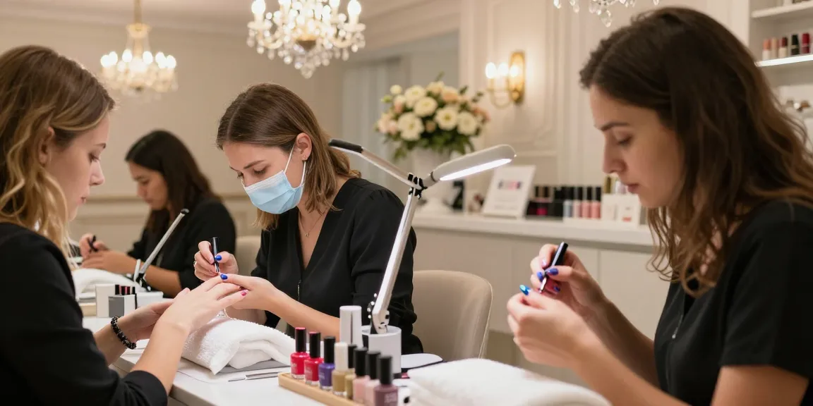 Pengalaman mewah di salon kuku menggunakan LUXURY 12 dengan desain elegan.