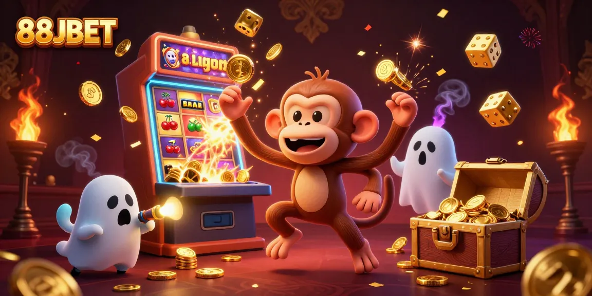 Experience thrilling wins at 88JBET with a magical casino scene featuring energetic gameplay.