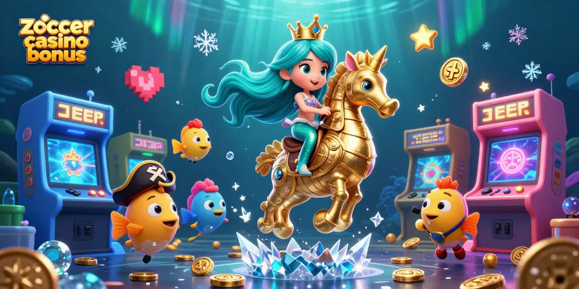 Experience the thrill of winning at Zoccer Casino Bonus with vibrant underwater-themed characters and gaming elements!