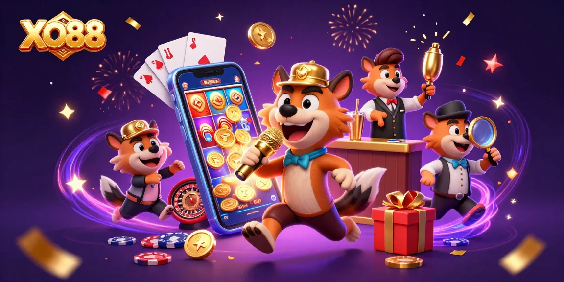 Experience the fun at XO88 with hyenas running a comedy casino club, filled with dynamic games and laughter.