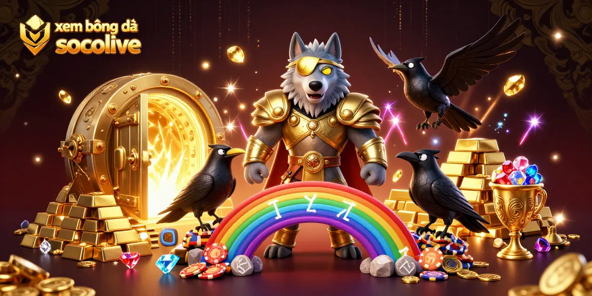 xem bóng đá socolive with vibrant visuals of Odin's realm and casino elements in a rich fantasy setting