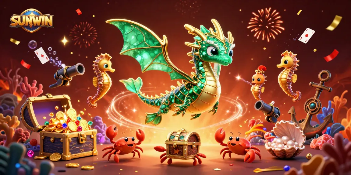 SUNWIN brings vibrant casino excitement to life with a lavish underwater treasure scene.