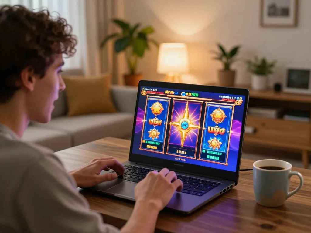 Experience thrilling gameplay on jus77 with vibrant online slot action and cozy home ambiance