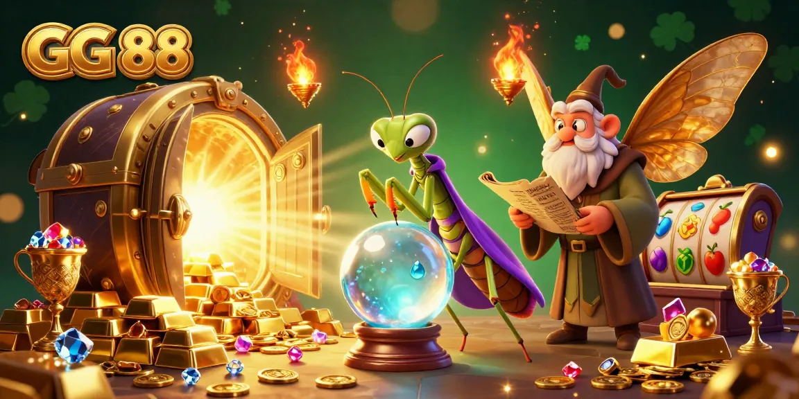 Engage with GG 88's vibrant world of slots featuring mystical fortune tellers and sparkling treasures.