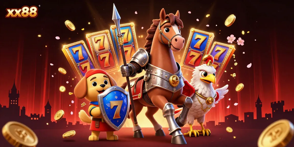 Spin the reels and win big with xx88 in this vibrant 3D casino illustration full of excitement.