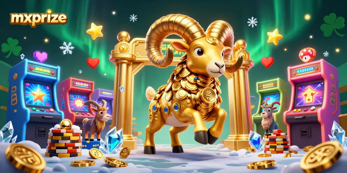 Engage with mxprize through dynamic gaming, featuring the exciting golden ram amidst vibrant casino elements.