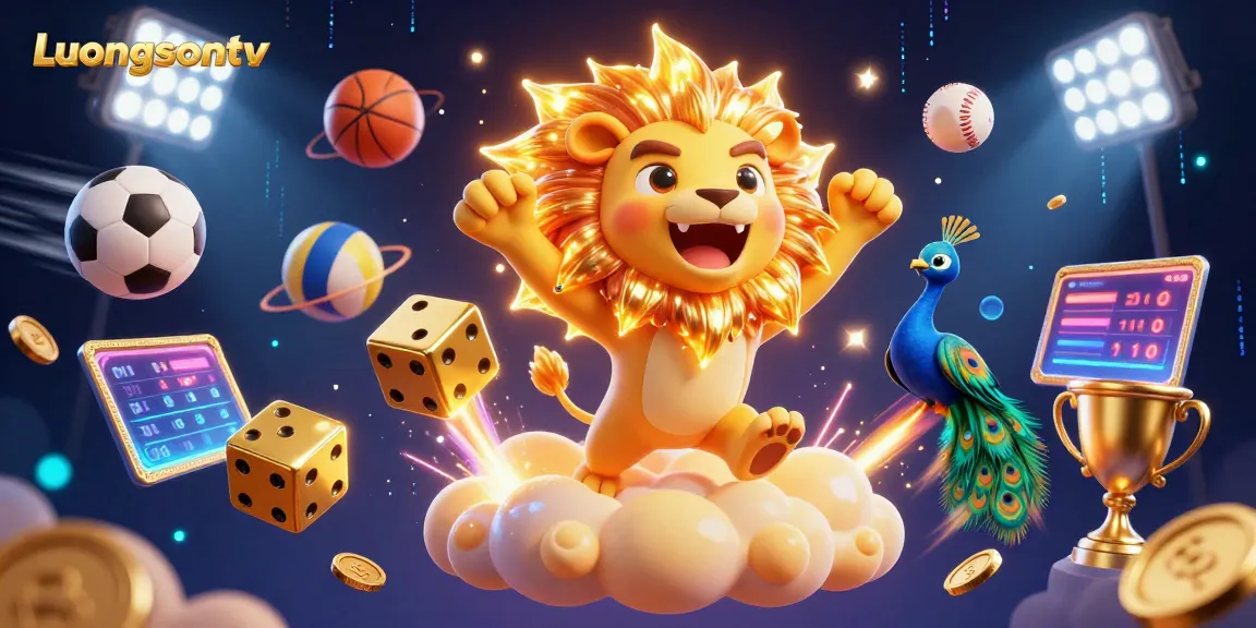 Experience thrilling sports betting with Luongsontv, featuring dynamic game elements and vibrant visuals.
