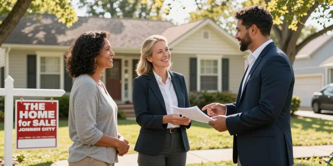 We buy houses Johnson City TN by trusted local service providers, professional real estate agent discussing cash offer.
