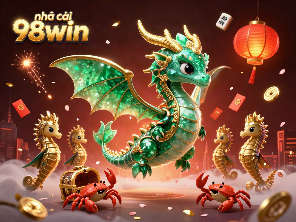 Experience the enchanting world of nhà cái 98win with a magical sea dragon and casino elements