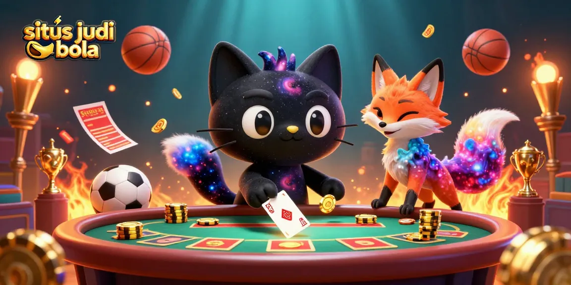 Engage with situs judi bola at an exciting cosmic casino, featuring dynamic sports themes and vibrant game elements.