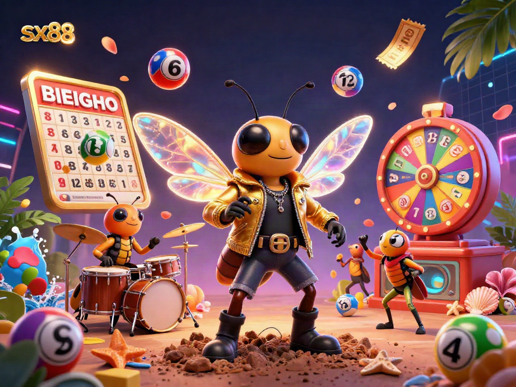 SX88 celebrates a vibrant lottery scene with characters that engage and entertain players using dynamic elements.
