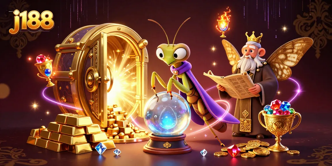 Play exciting games at j188 casino, featuring a mystical fortune teller and ancient treasures.