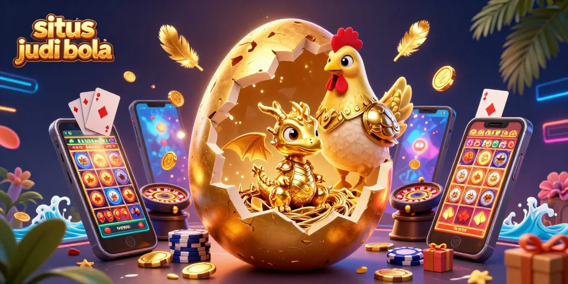 Experience the thrill of situs judi bola with vibrant characters in a dynamic casino scene featuring golden elements.