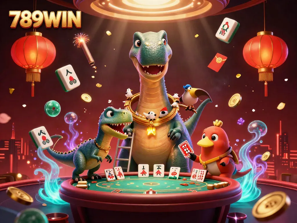 Experience the thrill of winning at 789WIN with a dynamic 3D casino scene featuring fantasy characters.