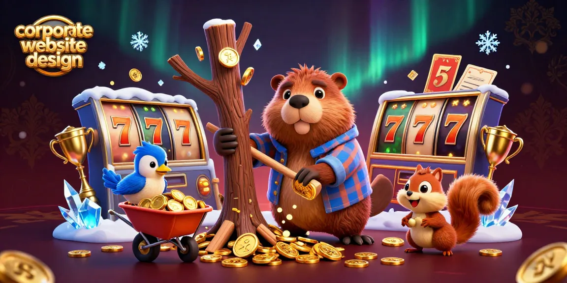 Engaging corporate website design showcasing a vibrant casino theme with playful characters and dynamic elements.
