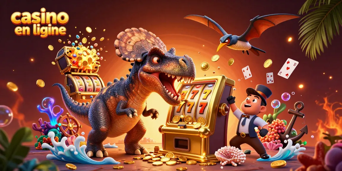 Casino en ligne : un pachycephalosaurus et un ankylosaure s'amusent à gagner des jackpots.
