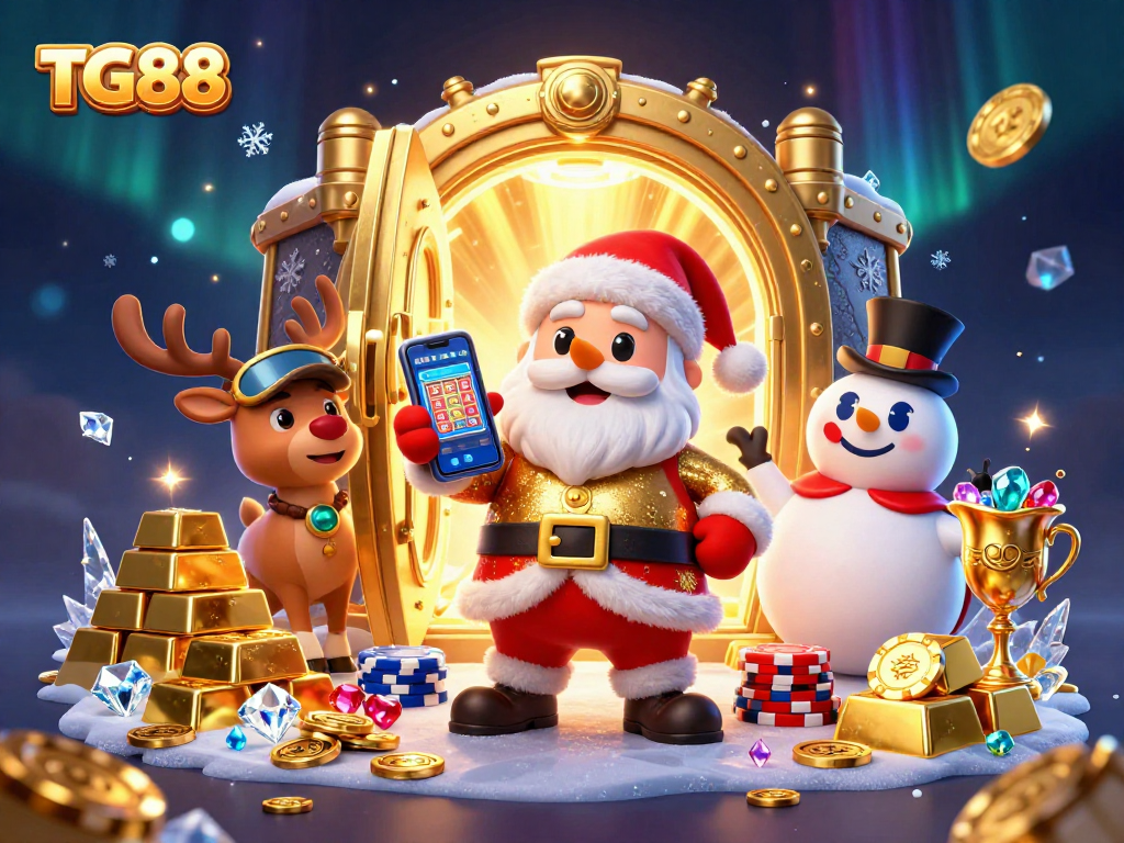 Spin the reels at TG88 with Santa and friends in a festive casino adventure