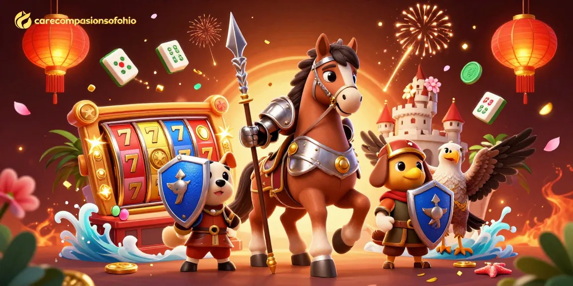 Spin to win at carecompanionsofohio with colorful slot reels and a medieval theme!
