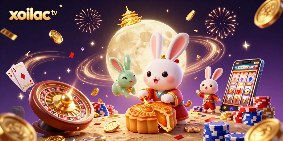 Xoilac TV streamers enjoy exciting gaming moments with vibrant casino characters.